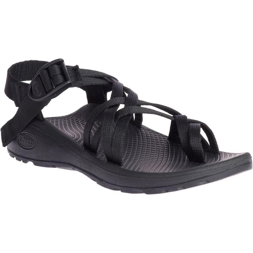 Chaco ZCloud X2 Sandals Buckle Ankle Strap LUVSEAT ChacoGrip Textile Black 6